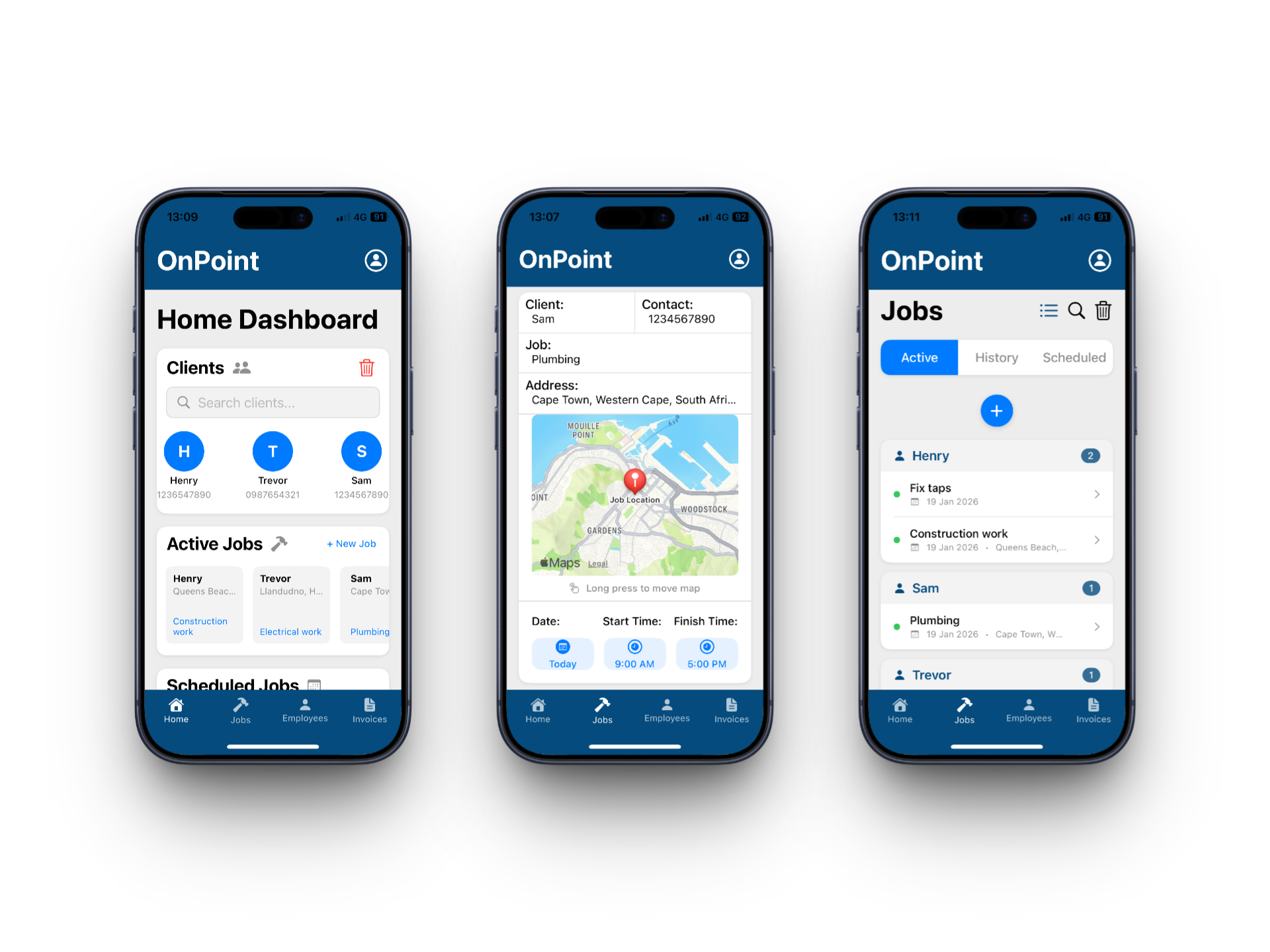 OnPoint App Screenshots
